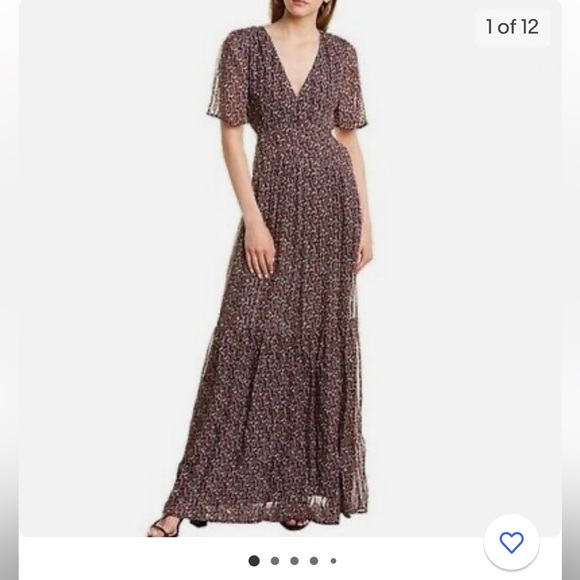 BA&SH DIVINE SILK-BLEND MAXI DRESS - Picture 4 of 9